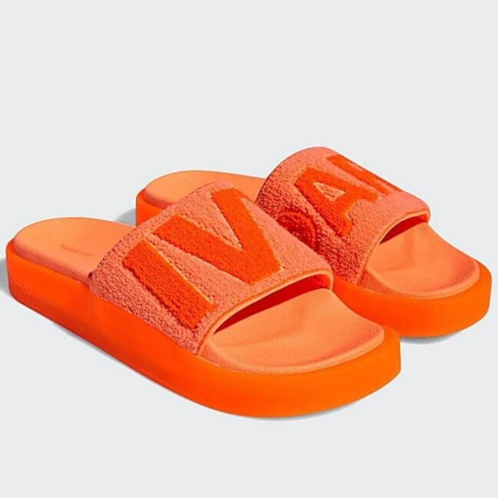 Adidas x Ivy Park Solar Orange Slides